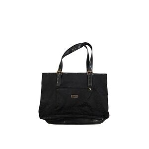 Tommy Hilfiger Black Tote Bag Purse Handbag Signature‎ Logo Designer